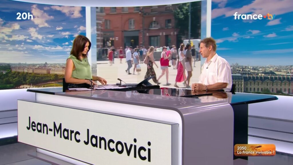 Journal télévisé sur France 2 - Jean Marc Jancovici