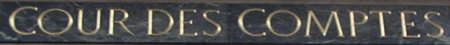 Texte du fronton de la Cour des Comptes rue Cambon Paris